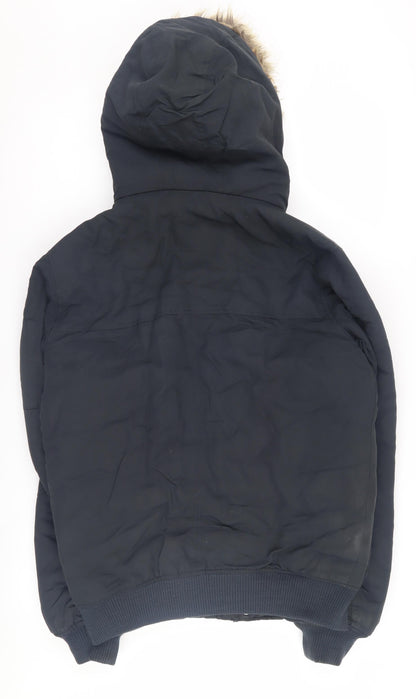 Mens UK Size S Burton Menswear Black Parka Coat