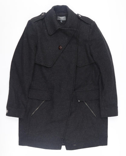 Womens UK Size 12 Marks and Spencer Black Overcoat
