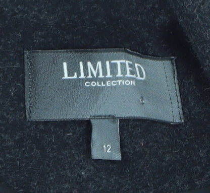 Womens UK Size 12 Marks and Spencer Black Overcoat