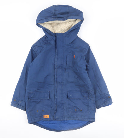 Little Lighthouse Boys Blue Hooded Jacket 5-6 Years