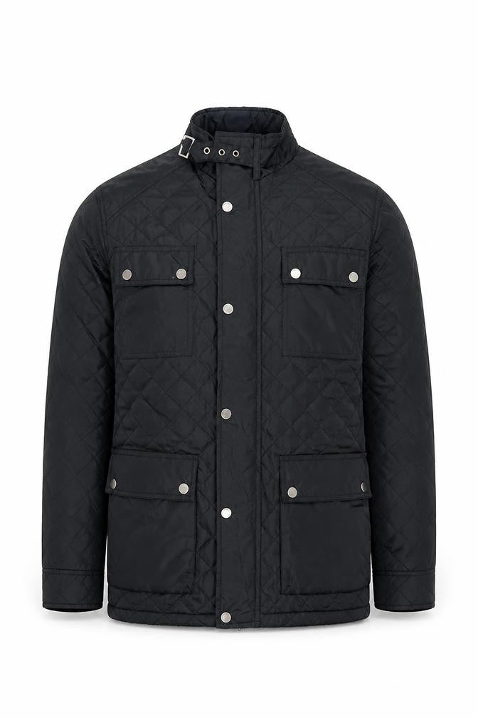 Mens UK Size M Advocate 565 Black Quilted Coat