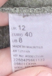 Topshop Women Grey Full Zip Hoodie Size 12
