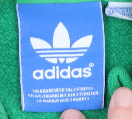 Adidas Men's Green XS Pullover Hoodie with Logo