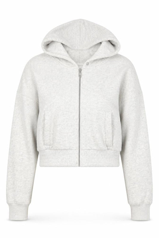Womens UK Size XS Abercrombie & Fitch Ivory Full Zip Hoodie