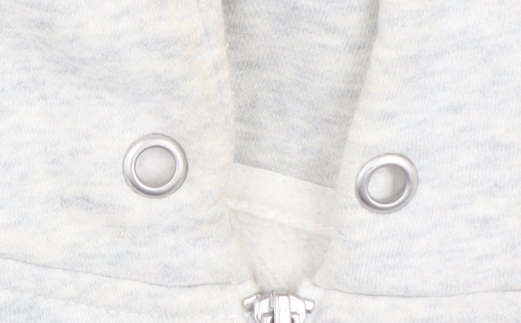 Abercrombie & Fitch Women's Ivory Full Zip Hoodie XS