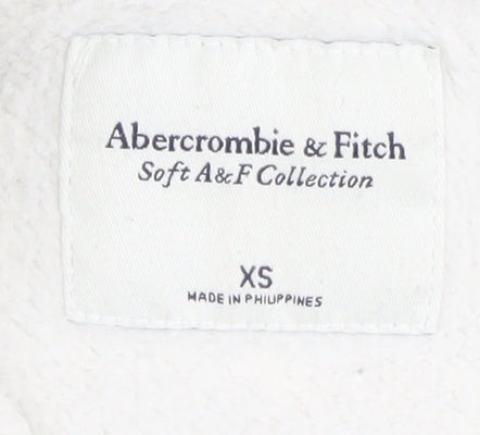 Abercrombie & Fitch Women's Ivory Full Zip Hoodie XS