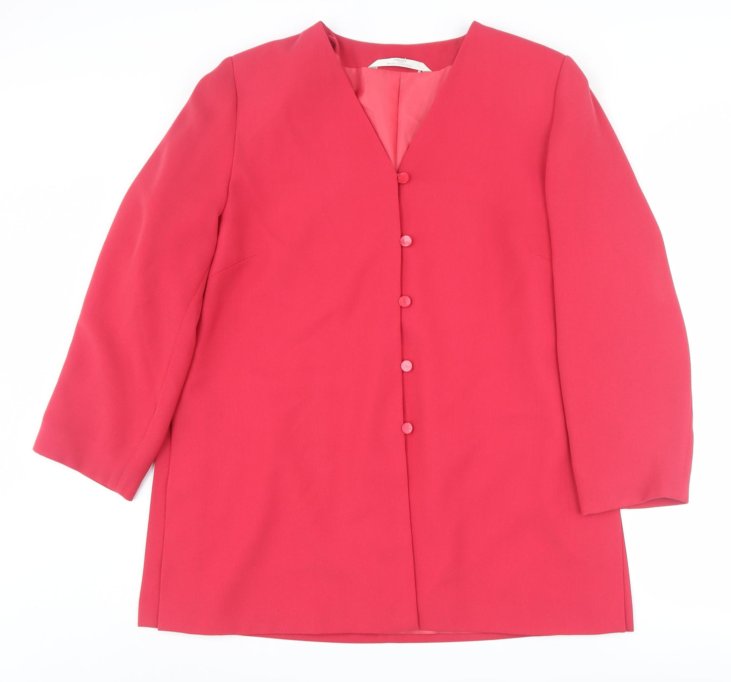 Marks and Spencer Women’s Red Blazer Size 18 Long Sleeve