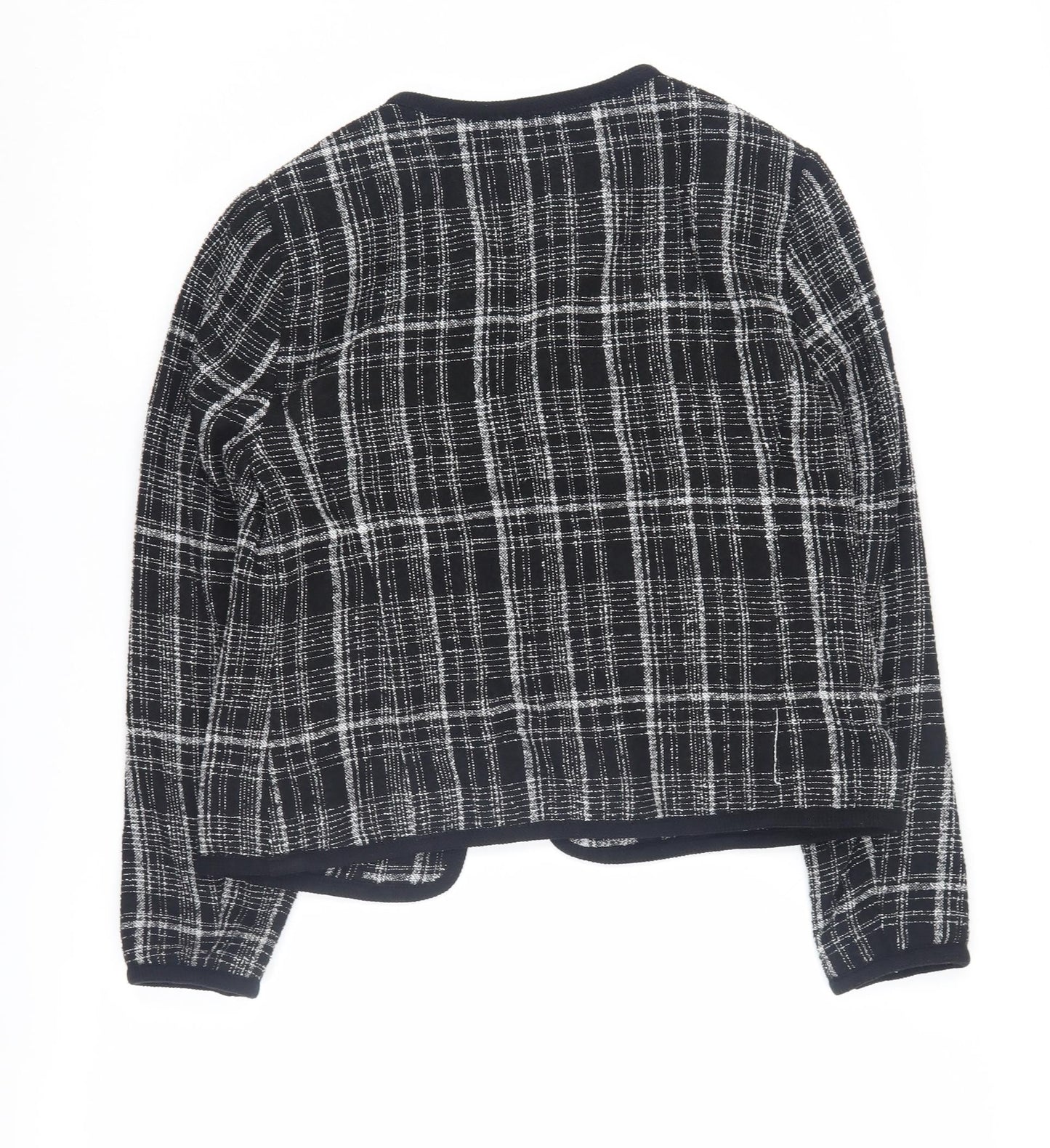 Marks and Spencer Women's Black Checked Suit Jacket Size 10