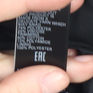 Marks and Spencer Women's Black Checked Suit Jacket Size 10