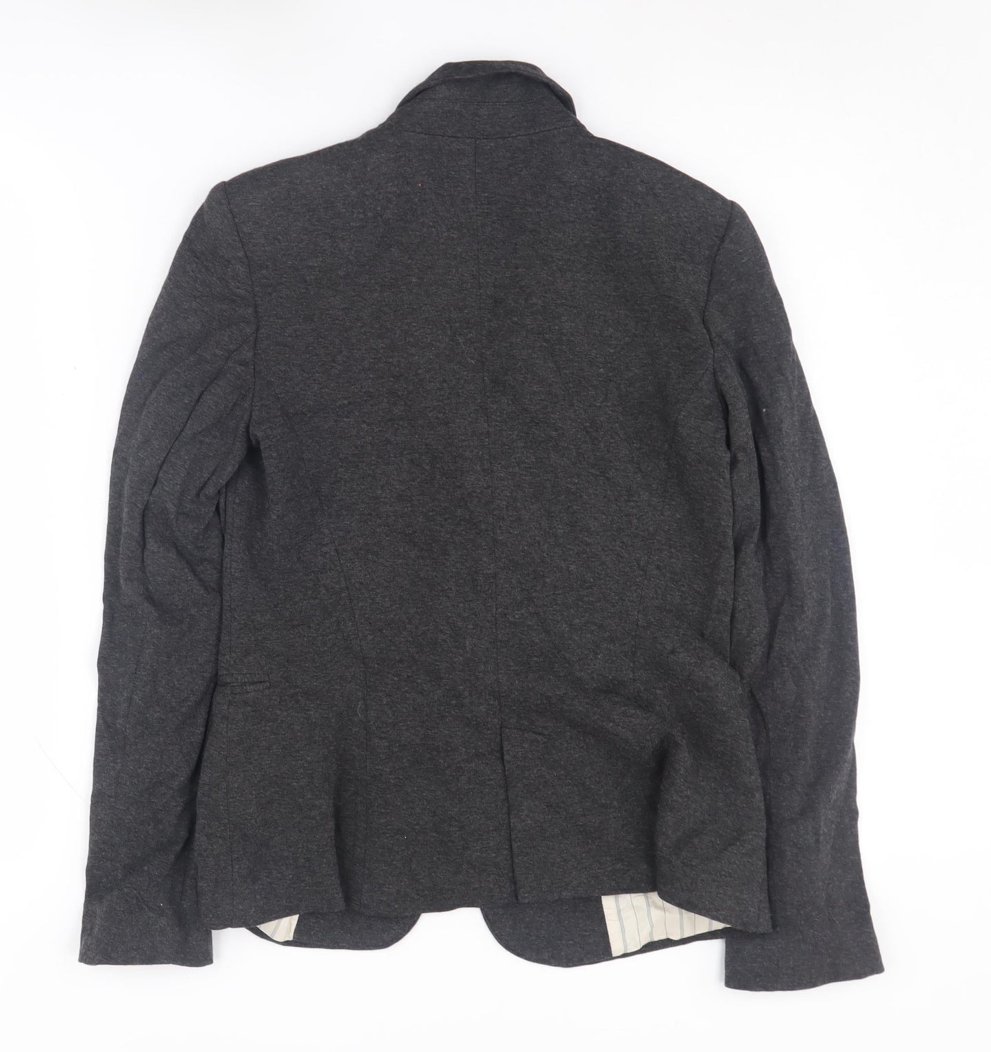 Zara Women's Grey Blazer, Size S, Notch Lapel, Excellent