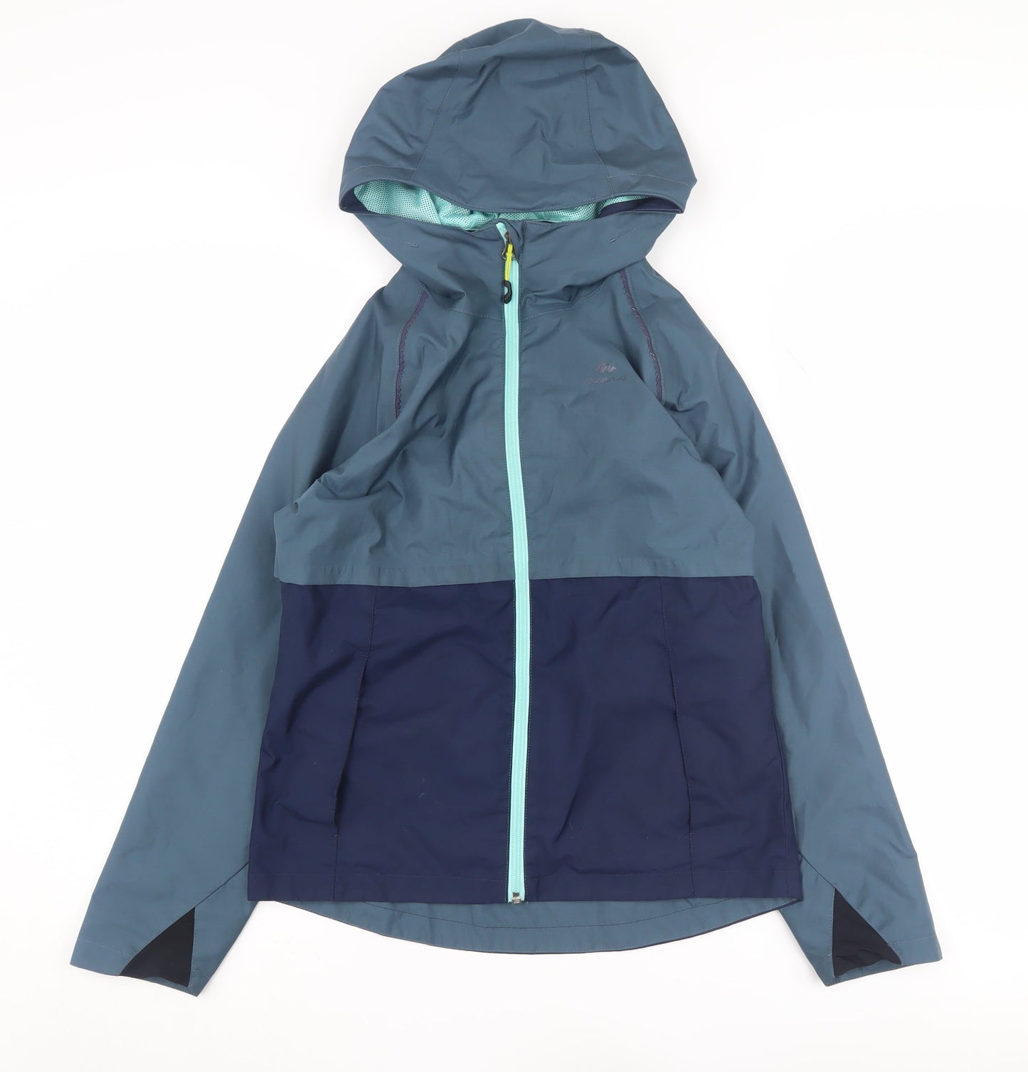 Decathlon Boys Blue Windbreaker Jacket 11 Years Hooded