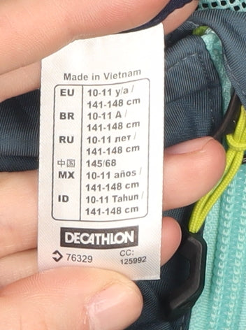 Decathlon Boys Blue Windbreaker Jacket 11 Years Hooded