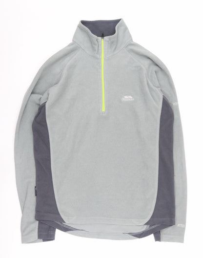 Mens UK Size S Trespass Grey 1/2 Zip Sweatshirt