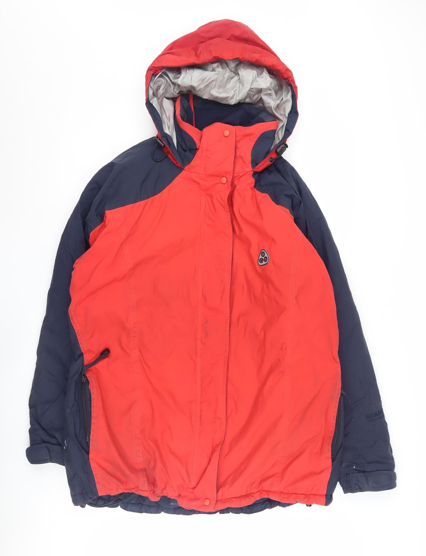 Scanda Red Women's Ski Jacket Size 14 - Hooded, Insulated