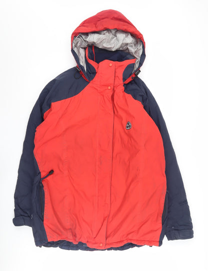 Scanda Red Women's Ski Jacket Size 14 - Hooded, Insulated