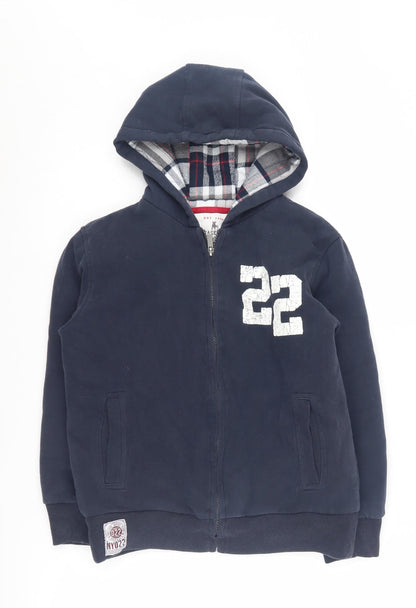 Vintage Rebel Boys Blue Full Zip Hoodie 11-12 Years