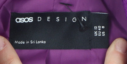 Womens UK Size 12 ASOS DESIGN Regular Purple Blazer