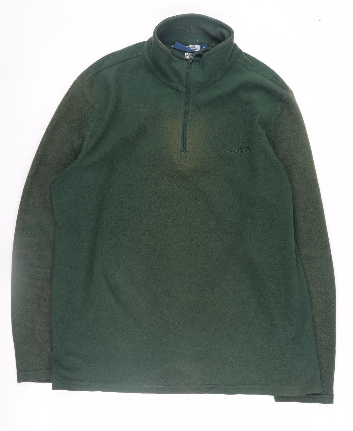 Mens UK Size L Mountain Warehouse Green 1/4 Zip Sweatshirt