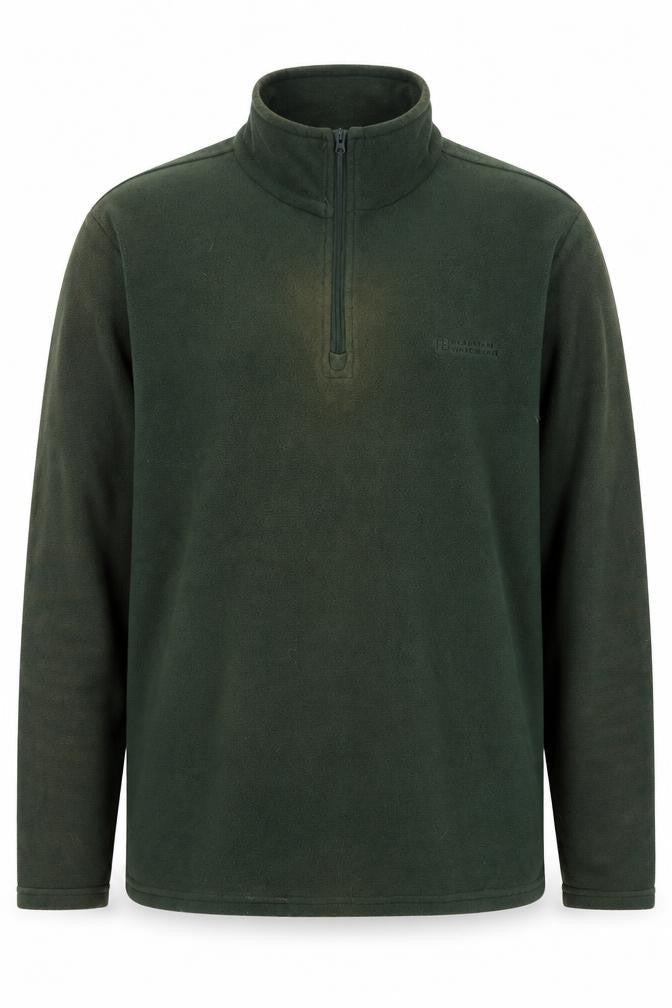 Mens UK Size L Mountain Warehouse Green 1/4 Zip Sweatshirt