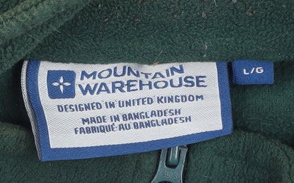 Mens UK Size L Mountain Warehouse Green 1/4 Zip Sweatshirt