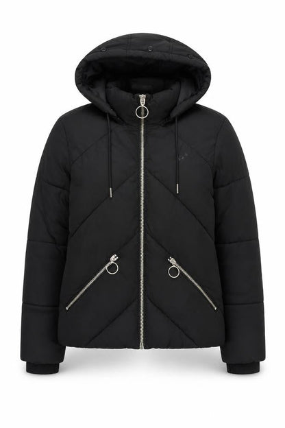 Womens UK Size 6 Topshop Black Puffer Jacket