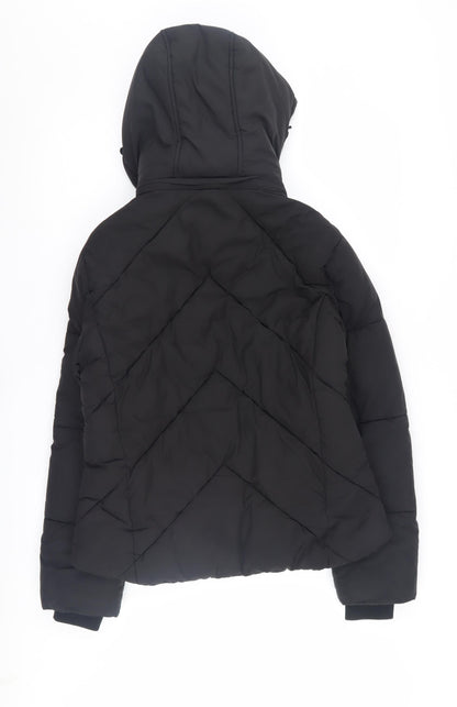 Womens UK Size 6 Topshop Black Puffer Jacket