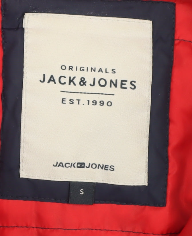 Mens UK Size S JACK & JONES Blue Puffer Jacket
