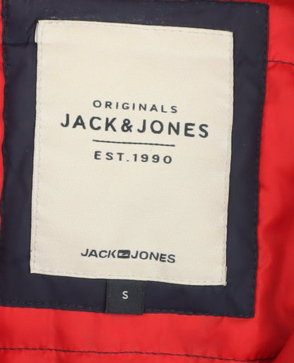 Mens UK Size S JACK & JONES Blue Puffer Jacket