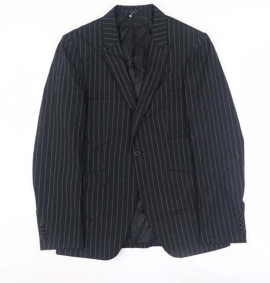 Mens UK Size 36 Ventuno 21 Regular Black Suit Jacket