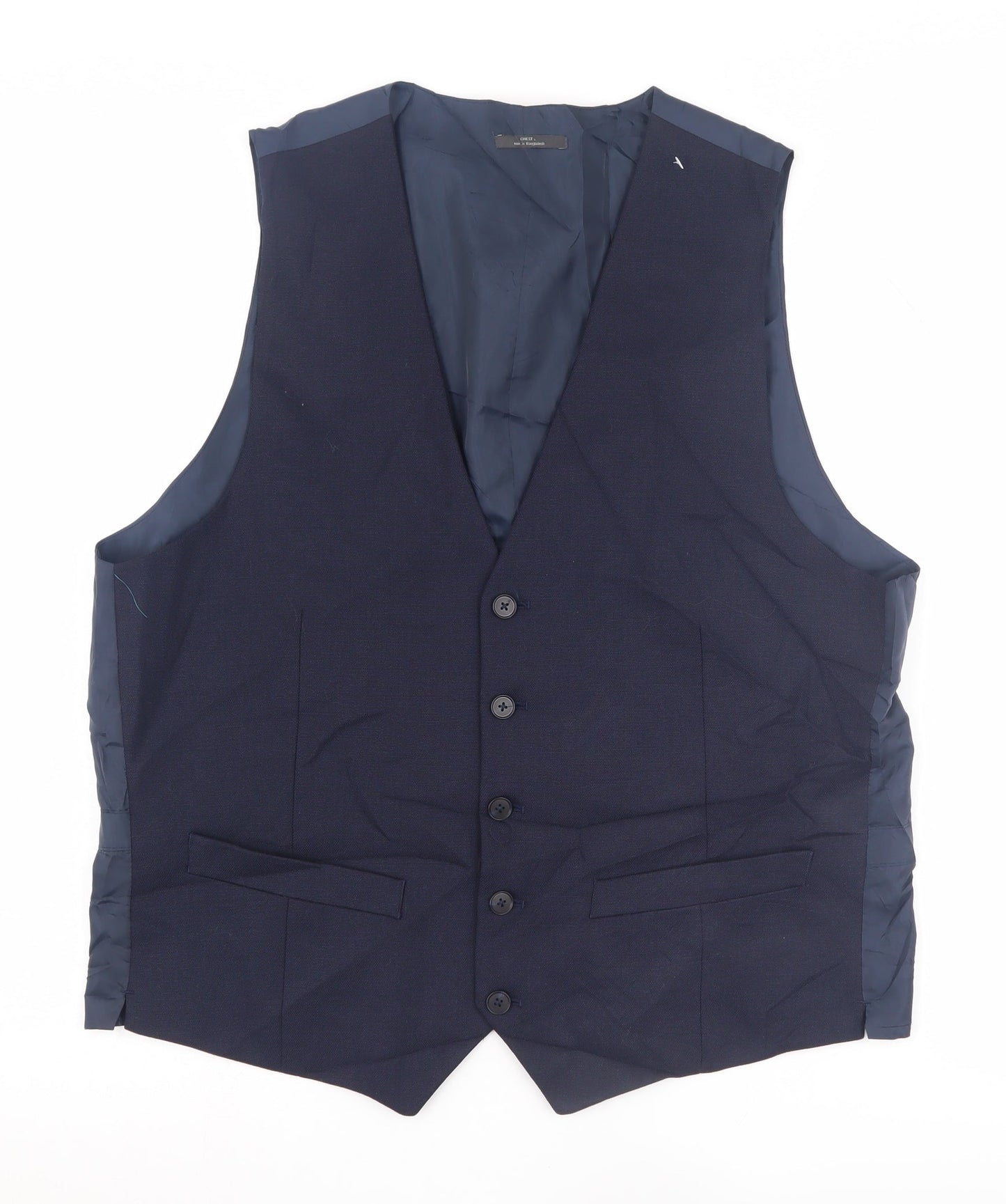 Mens UK Size 42 Marks and Spencer Regular Blue Suit Waistcoat