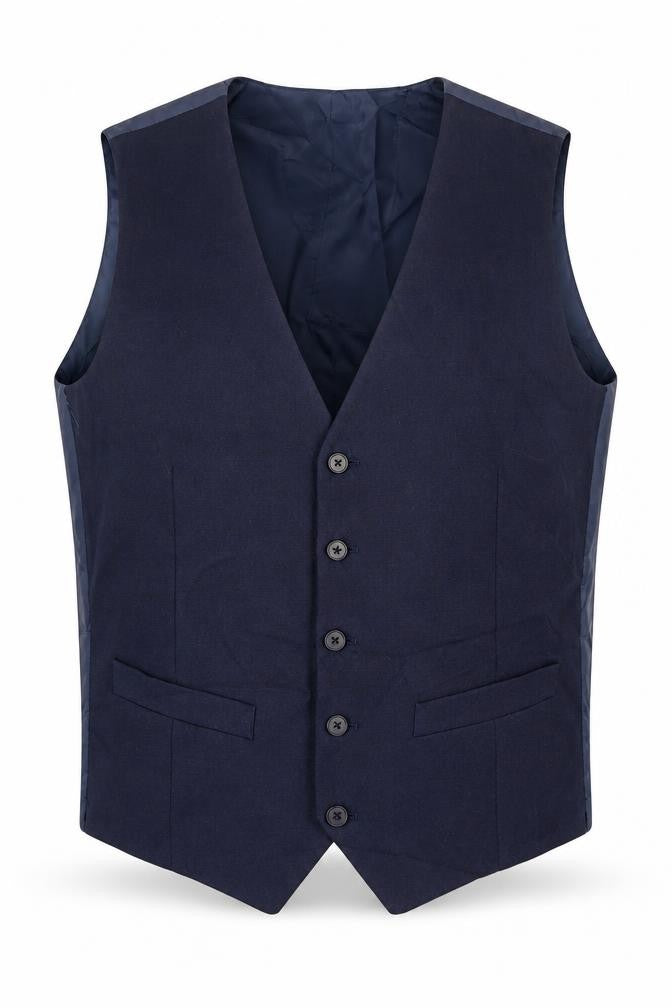 Mens UK Size 42 Marks and Spencer Regular Blue Suit Waistcoat