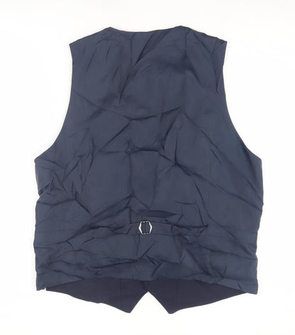 Mens UK Size 42 Marks and Spencer Regular Blue Suit Waistcoat
