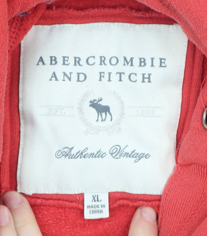 Abercrombie & Fitch Unisex Red XL Pullover Hoodie