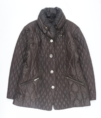 Concept K Berlin Women's Brown Quilted Coat Size 16