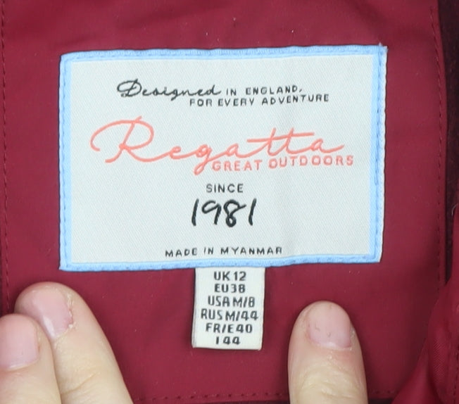 Womens UK Size 12 Regatta Red Parka Coat