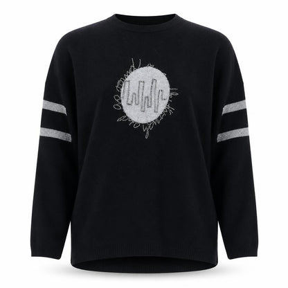 Front view of Faber Woman Black jumper, size 14, Classic Style
