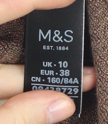 Womens UK Size 10 Marks and Spencer Brown  Jumper
