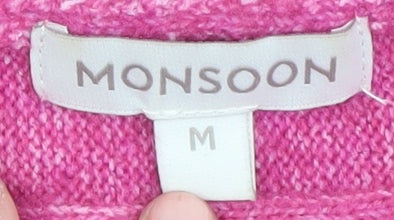 Womens UK Size M Monsoon Pink Pullover Jumper