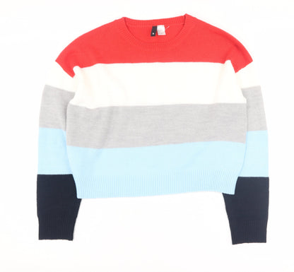 Womens UK Size S H&M Multicoloured Pullover Jumper