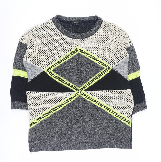 Womens UK Size 10 River Island Multicoloured Pullover Jumper