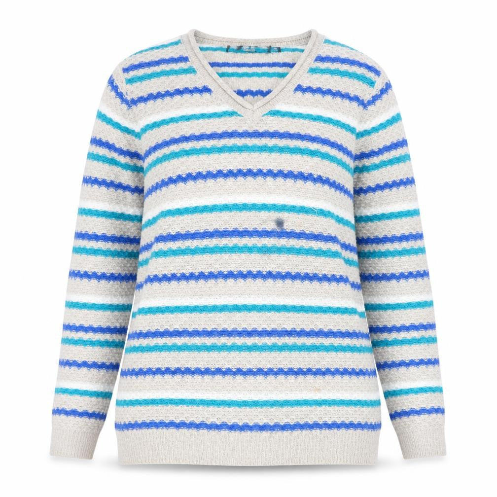 Womens UK Size M Isle Essentials Multicoloured Pullover Jumper