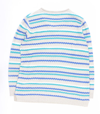 Womens UK Size M Isle Essentials Multicoloured Pullover Jumper