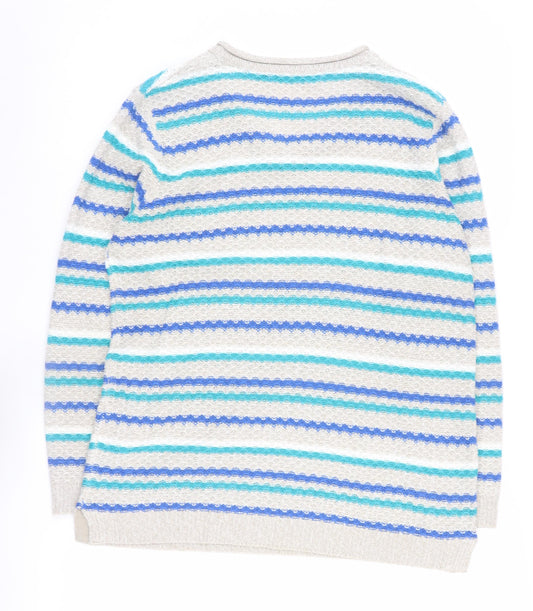 Womens UK Size M Isle Essentials Multicoloured Pullover Jumper