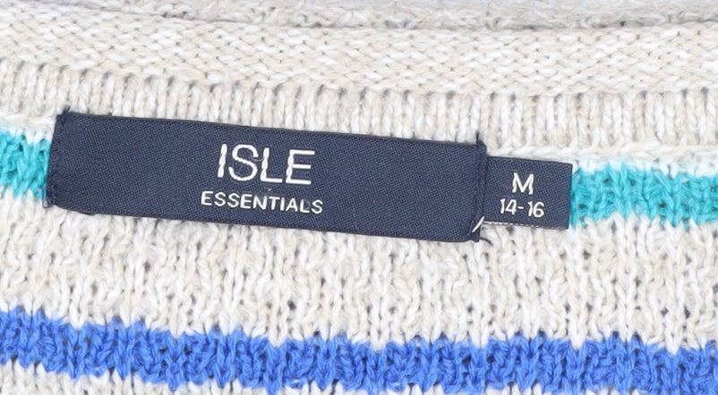 Womens UK Size M Isle Essentials Multicoloured Pullover Jumper