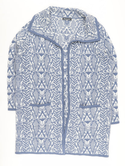 Womens UK Size L Bonmarché Blue Cardigan Jumper