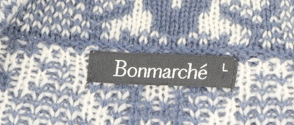 Womens UK Size L Bonmarché Blue Cardigan Jumper