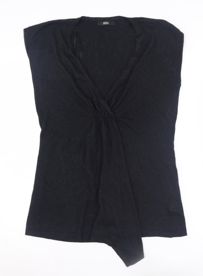 Womens UK Size 14 Marks and Spencer Black Tunic Jumper