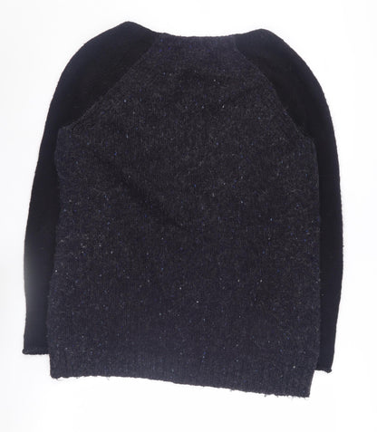 Womens UK Size 8 Topshop Black Full Zip Jumper