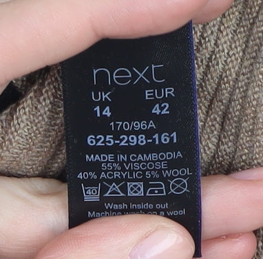 Womens UK Size 14 NEXT Beige Pullover Jumper