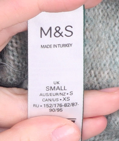 Womens UK Size S Marks and Spencer Green Pullover Jumper